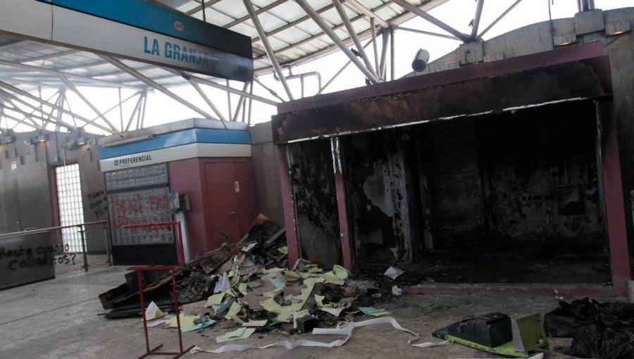 Tribunal absuelve a dos acusados de incendiar la estación La Granja durante el estallido social
