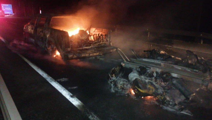 La Araucanía: Nuevo ataque incendiario dejó un herido y dos vehículos quemados