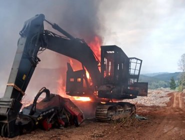 CAM se adjudica primer ataque incendiario en faena forestal de La Araucanía tras declaración del Estado de Emergencia