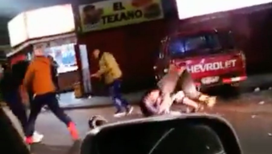 Difunden video de brutal riña que dejó tres heridos de gravedad en la Vega Monumental de Concepción