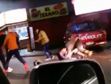 Difunden video de brutal riña que dejó tres heridos de gravedad en la Vega Monumental de Concepción