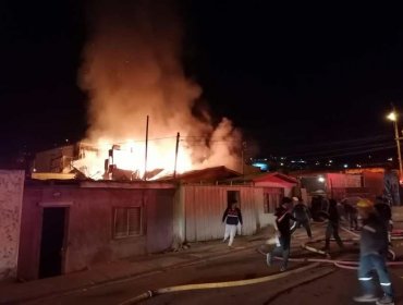Incendio en Copiapó dejó un fallecido y cuatro viviendas afectadas
