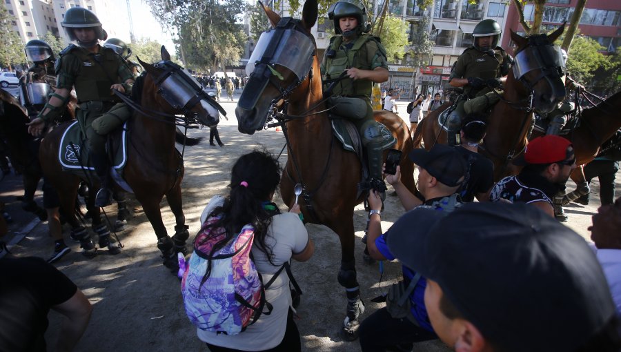 Colegio Médico Veterinario manifestó su preocupación por uso de caballos en manifestaciones por parte de Carabineros