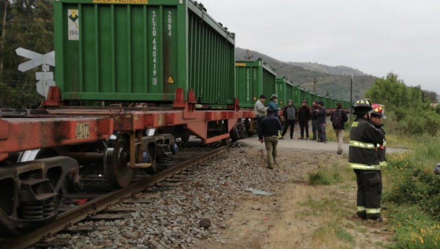En riesgo vital permanece hombre que fue atropellado por tren de carga en sector Pachacamita de La Calera