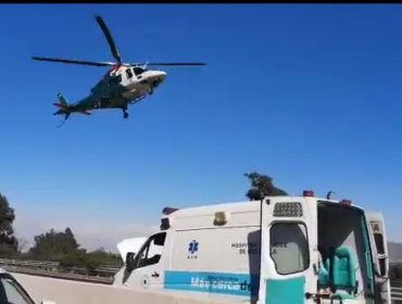 Trasladan en helicóptero a niño con ataque de epilepsia: Ambulancia quedó atrapada en Ruta 78 por la congestión vehicular