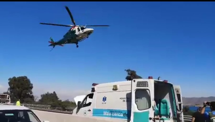Trasladan en helicóptero a niño con ataque de epilepsia: Ambulancia quedó atrapada en Ruta 78 por la congestión vehicular
