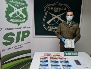 Detienen a hombre que intentó sobornar a carabinero con $8 millones en Puerto Montt: portaba más de un kilo de droga