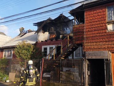 Dos viviendas resultan afectadas en incendio en Puerto Montt