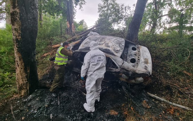 Trágico accidente en Los Ríos: Hombre murió calcinado tras volcar su vehículo