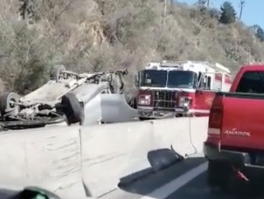 Una persona fallecida deja volcamiento de vehículo en la ruta Las Palmas de Viña del Mar