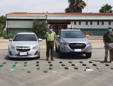 Decomisan pasta base de cocaína avaluada en $400 millones en carretera de Papudo