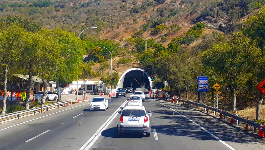 MOP informó cambios de dirección en túnel El Melón durante los fines de semana de enero ante trabajos de nueva plaza de peajes