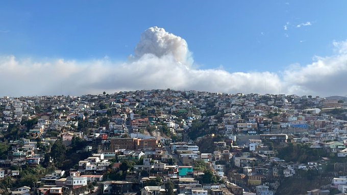 Incendio forestal declarado camino a la Pólvora moviliza a Bomberos en Valparaíso