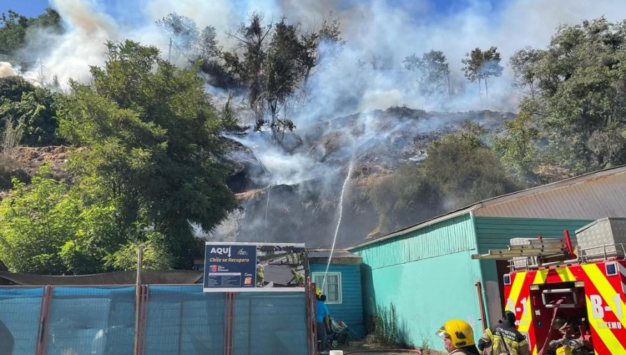 Capturan a joven que habría iniciado incendio que consumió seis casas en Catemu: apagó mal una colilla de cigarro