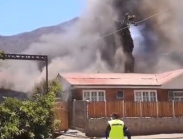 Incendio afectó al menos a tres viviendas en Petorca: alcalde pidió camiones aljibe a sus pares de comunas vecinas