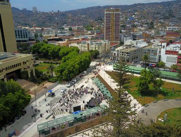 Después de ocho años, se reinaguró la histórica Plaza O'Higgins de Valparaíso