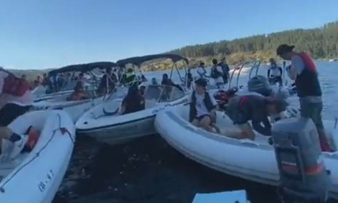 Denuncian nueva fiesta en mitad de un lago, ahora en Vichuquén