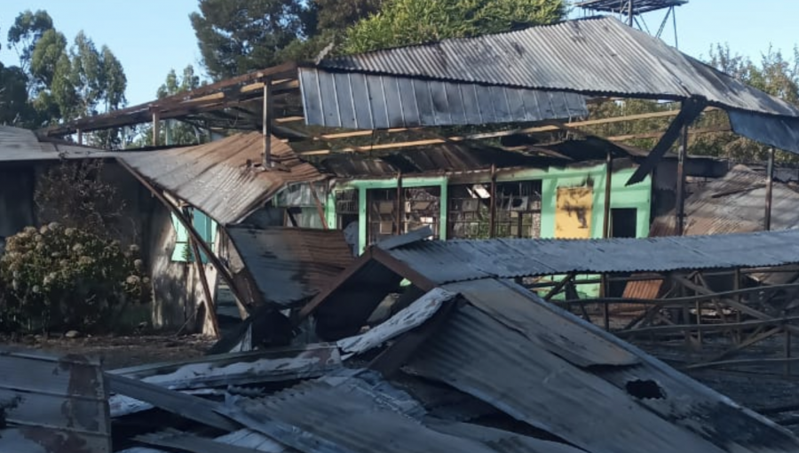 Por segunda vez incendian escuela rural de Pailahueque