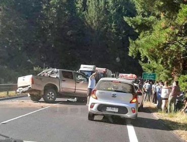 Fatal accidente en la denominada "Ruta de la madera" deja tres fallecidos