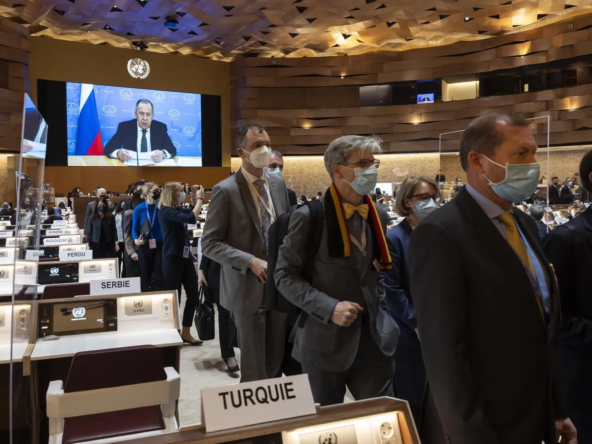 Más de 100 diplomáticos boicotearon discurso del canciller ruso Serguéi Lavrov ante la ONU