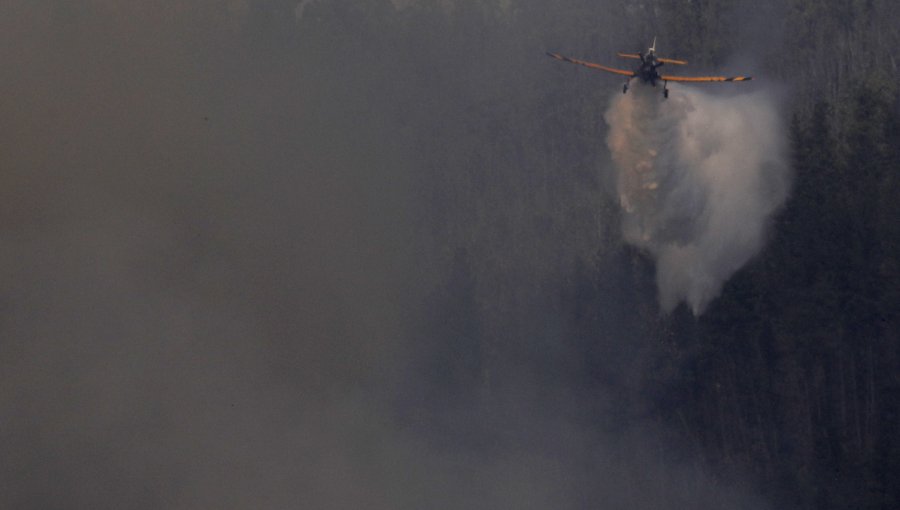 Activo se mantiene el incendio forestal a un costado de la ruta 68 de Valparaíso: ha consumido 350 hectáreas