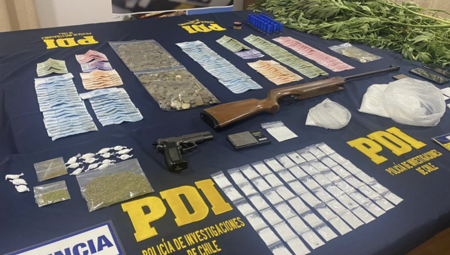 Tres personas detenidas en operativo antidrogas de la PDI en Limache