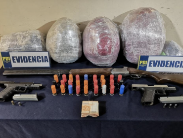 Incautan 21 kilos de droga y desarticulan banda con alto poder de fuego en San Felipe y Los Andes