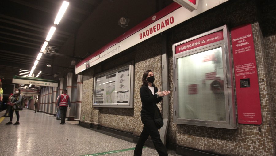 Servicio de la Línea 1 del Metro de Santiago fue suspendido entre Salvador  y Los Leones por 