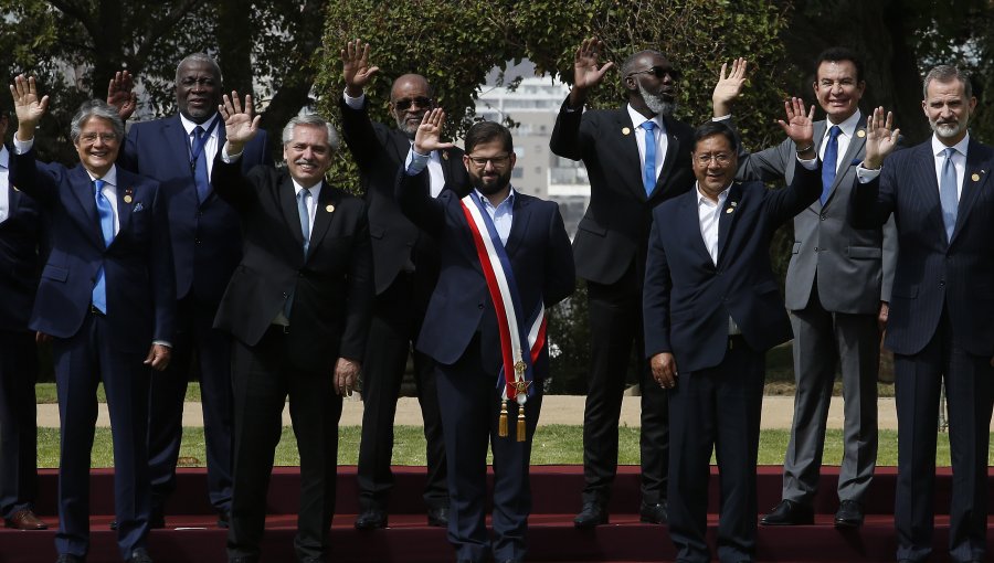 Líderes extranjeros se tomaron la foto oficial junto al presidente Gabriel Boric