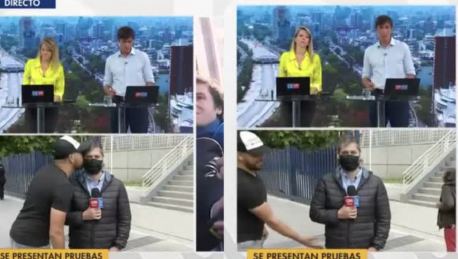 Periodista de Chilevisión sufrió acoso en vivo durante despacho para el noticiero