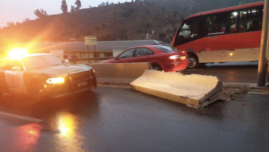 Intensa llovizna provoca accidentes de tránsito y congestión en diversos puntos del Gran Valparaíso