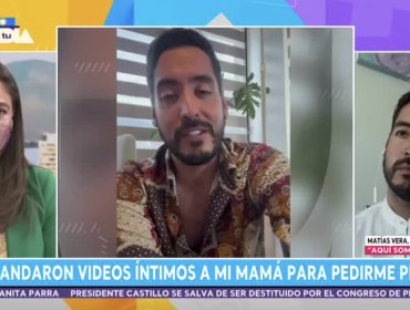 Matías Vera y la extorsión que vive debido a videos de carácter sexual: “Mis contactos recibieron ese contenido”