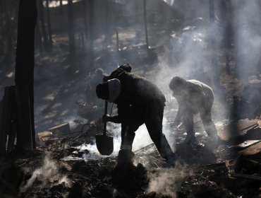 Incendio forestal en Laguna Verde deja 33 viviendas con daños y 27 albergados: se mantiene la Alerta Roja para Valparaíso