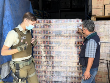 Contrabando de cerveza en Recoleta: incautan 62 mil latas y detienen a una persona