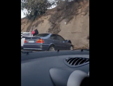 Colisión múltiple en la ruta Las Palmas origina alta congestión vehicular en la parte alta de Viña del Mar