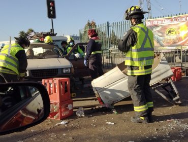 Colisión entre dos vehículos menores en Quilpué origina una alta congestión en dirección a Villa Alemana