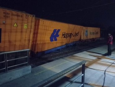 Tren de carga sufre descarrilamiento de tres vagones en Requinoa