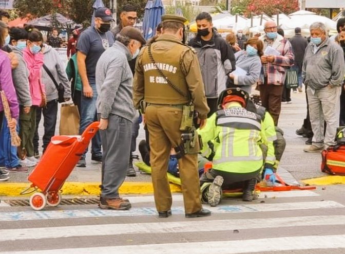 Adulta mayor fallece tras caer y golpearse la cabeza en plena vía pública en Villa Alemana