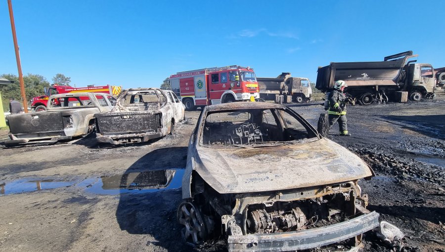 "La Provincia de Arauco es una tierra sin ley”: camioneros repudiaron ataque incendiario en planta de áridos de Los Álamos