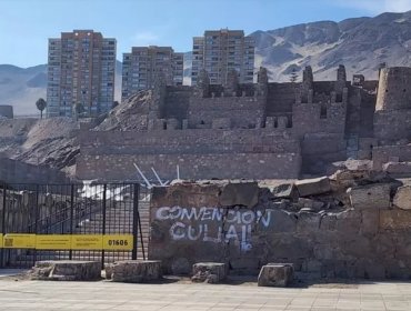 Monumento Ruinas de Huanchaca fue vandalizado con insulto a la Convención Constitucional