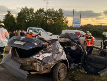 Un fallecido y dos heridos de gravedad deja volcamiento de vehículo en la ruta 5 Sur entre Puerto Montt y Puerto Varas