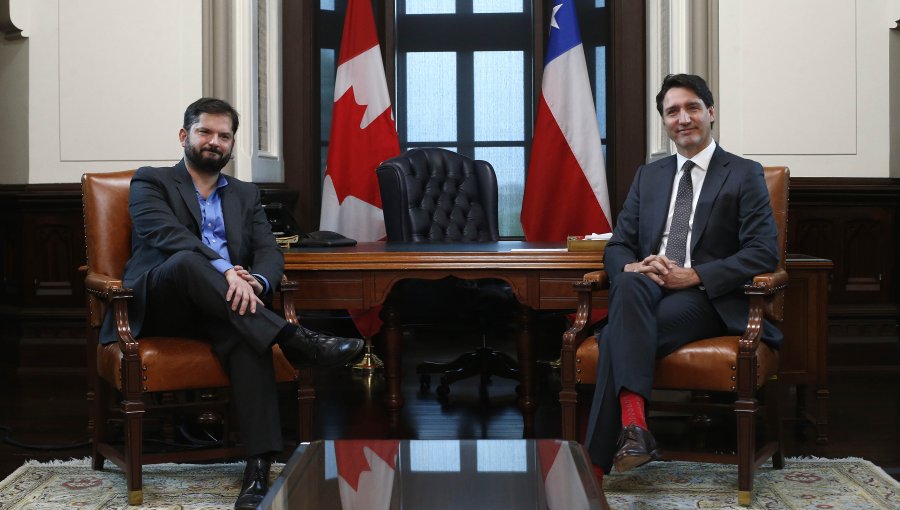 Cambio climático, control de armas y economía: Los temáticas abordadas en la reunión entre Boric y Trudeau en Canadá