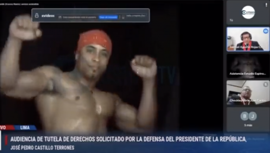 Presidente de Perú vive bochornoso momento en audiencia virtual: filtran video de stripper durante intervención de abogado
