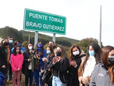 Puente de Arauco es rebautizado como «Tomás Bravo», en honor a niño que fue hallado sin vida tras dos semanas de búsqueda
