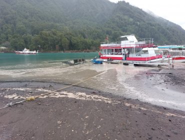 Deslizamiento de parte del cerro provocó un tsunami lacustre en Lago Todos Los Santos: hubo daños en estructuras y embarcaciones