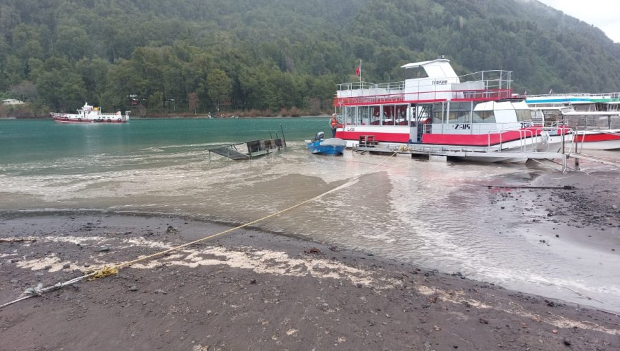 Deslizamiento de parte del cerro provocó un tsunami lacustre en Lago Todos Los Santos: hubo daños en estructuras y embarcaciones