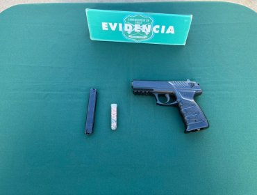 Detienen a hombre que habría amenazado a otro con una pistola de aire comprimido en Gómez Carreño de Viña del Mar