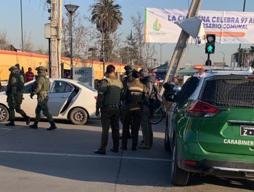 Carabinero resultó herido en su rostro por un disparo en Intermodal de La Cisterna: se encuentra fuera de riesgo vital