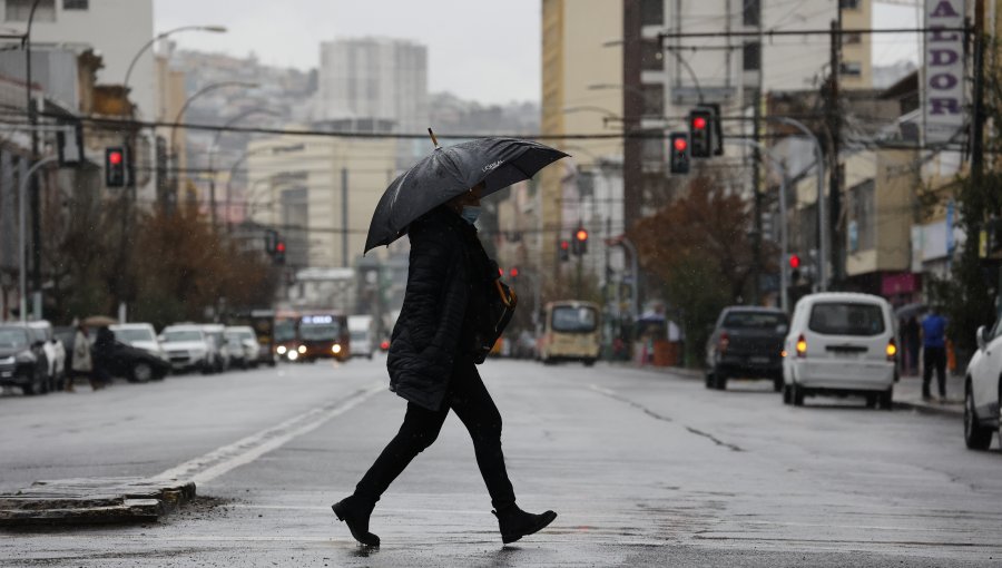 Pronostican intensas precipitaciones desde el sábado 9 al lunes 11 de julio en la región de Valparaíso