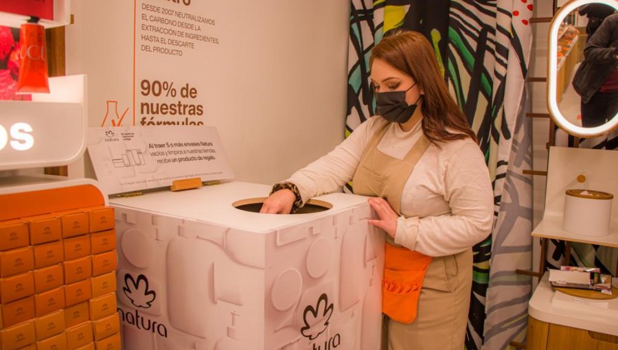 Natura es la primera empresa cosmética en instalar un plan de reciclaje en tiendas a nivel regional